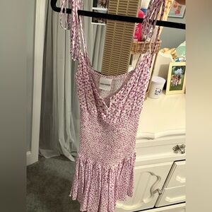 Skylar + Madison Purple and White Smocked Dress